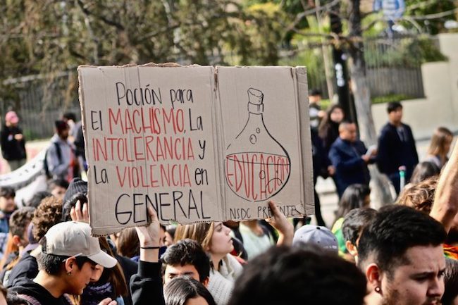 şili öğrenci protestosu