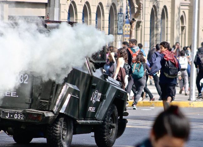şili öğrenci protestosu
