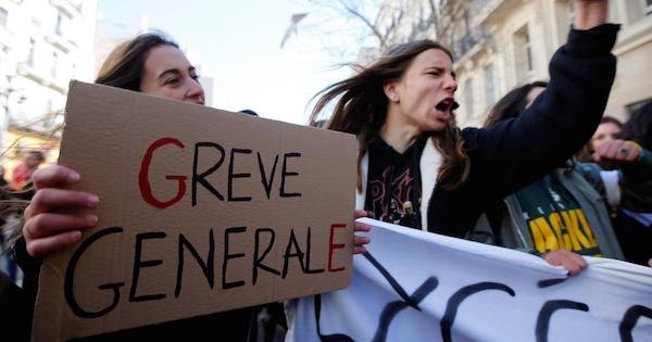 fransa grev protesto